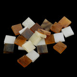 Maxbell 500Pieces Vitreous Glass Mosaic Tiles for Arts DIY Crafts Light Orange&Brown