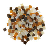 Maxbell 500Pieces Vitreous Glass Mosaic Tiles for Arts DIY Crafts Light Orange&Brown