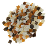 Maxbell 500Pieces Vitreous Glass Mosaic Tiles for Arts DIY Crafts Light Orange&Brown