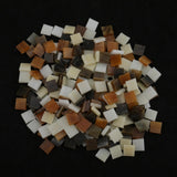 Maxbell 500Pieces Vitreous Glass Mosaic Tiles for Arts DIY Crafts Light Orange&Brown