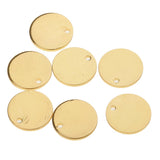 Pack of 20PCS Alloy Round Pieces With Hole For Jewelry Necklace Earrings Jewelry Bracelet Making Craft Projects DIY Gold