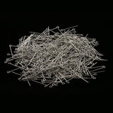 Maxbell 1000Pc Mixed Silver Eye Pins Findings Head Pins 20mm&26mm,DIY Jewelry Making