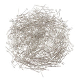 Maxbell 1000Pc Mixed Silver Eye Pins Findings Head Pins 20mm&26mm,DIY Jewelry Making
