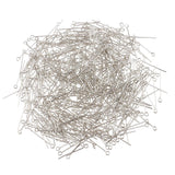 Maxbell 1000Pc Mixed Silver Eye Pins Findings Head Pins 20mm&26mm,DIY Jewelry Making