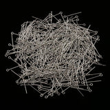 Maxbell 1000Pc Mixed Silver Eye Pins Findings Head Pins 20mm&26mm,DIY Jewelry Making