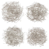 Maxbell 1000Pc Mixed Silver Eye Pins Findings Head Pins 20mm&26mm,DIY Jewelry Making