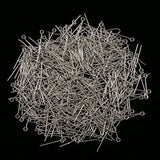 Maxbell 1000Pc Mixed Silver Eye Pins Findings Head Pins 20mm&26mm,DIY Jewelry Making
