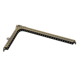 Maxbell 2Pcs Bronze L Shaped Metal Purse Bag Making Frames with Kiss Clasps