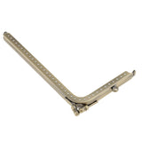 Maxbell 2Pcs Bronze L Shaped Metal Purse Bag Making Frames with Kiss Clasps