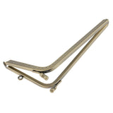 Maxbell 2Pcs Bronze L Shaped Metal Purse Bag Making Frames with Kiss Clasps