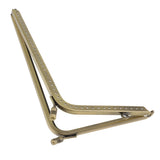 Maxbell 2Pcs Bronze L Shaped Metal Purse Bag Making Frames with Kiss Clasps