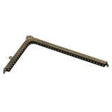Maxbell 2Pcs Bronze L Shaped Metal Purse Bag Making Frames with Kiss Clasps