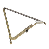 Maxbell 2Pcs Bronze L Shaped Metal Purse Bag Making Frames with Kiss Clasps