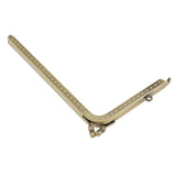 Maxbell 2Pcs Bronze L Shaped Metal Purse Bag Making Frames with Kiss Clasps