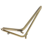 Maxbell 2Pcs Bronze L Shaped Metal Purse Bag Making Frames with Kiss Clasps