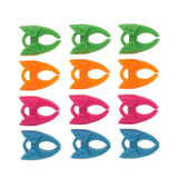 Maxbell 12Pcs Bobbin Holder + 100pcs Plastic Knitting Crochet Stitch Needle Clips