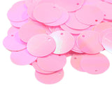 Pack of 130PCS Shiny Round Loose Sequins Paillettes Sewing Craft Jewelry Making Costume DIY Home Decor Ornaments 16mm Pink