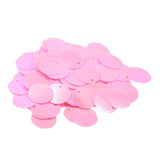 Pack of 130PCS Shiny Round Loose Sequins Paillettes Sewing Craft Jewelry Making Costume DIY Home Decor Ornaments 16mm Pink