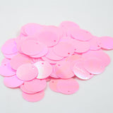 Pack of 130PCS Shiny Round Loose Sequins Paillettes Sewing Craft Jewelry Making Costume DIY Home Decor Ornaments 16mm Pink