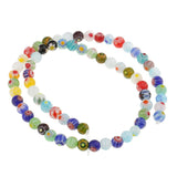 Wholesale Mix Colors Millefiori Flower Lampwork Glass Round Beads Loose Spacer Beads DIY Accessories 6mm