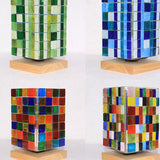 260g Assorted Square Round Vitreous Glass Mosaic Tiles for DIY Arts Crafts