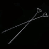 Maxbell 160x Heart Head Straight Clear Plastic Card Holder Floral Pick Party Supply