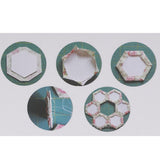 Maxbell 80 Pieces Flower Shape Paper Quilting Templates for Sewing Craft 39mm/56mm
