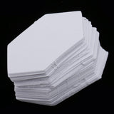 Maxbell 200Pcs Hexagon English PAPER PIECING Quilting Templates White 26mm 42mm
