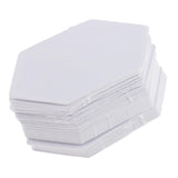 Maxbell 200Pcs Hexagon English PAPER PIECING Quilting Templates White 26mm 42mm