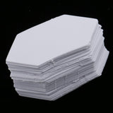 Maxbell 200Pcs Hexagon English PAPER PIECING Quilting Templates White 26mm 42mm
