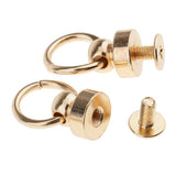 Maxbell 40Pcs Ball post with Round Ring Swivel Screw Back Rivets for Leathercrafts