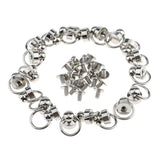 Maxbell 40Pcs Ball post with Round Ring Swivel Screw Back Rivets for Leathercrafts