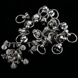 Maxbell 40Pcs Ball post with Round Ring Swivel Screw Back Rivets for Leathercrafts
