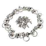 Maxbell 40Pcs Ball post with Round Ring Swivel Screw Back Rivets for Leathercrafts