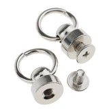 Maxbell 40Pcs Ball post with Round Ring Swivel Screw Back Rivets for Leathercrafts
