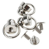 Maxbell 40Pcs Ball post with Round Ring Swivel Screw Back Rivets for Leathercrafts