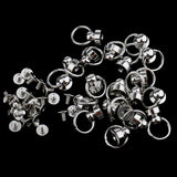 Maxbell 40Pcs Ball post with Round Ring Swivel Screw Back Rivets for Leathercrafts