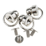 Maxbell 40Pcs Ball post with Round Ring Swivel Screw Back Rivets for Leathercrafts