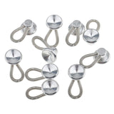 Maxbell Maxbell 10 Pieces Metal Shirt Collar Extenders Stretch Collar Neck Extenders Elastic Button and Jeans Extended Belt with a Metal Jeans Button Trousers Extender for Dress Shirt Tight Trousers Maternity Dress Garment Accessories