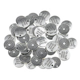 Maxbell 50 Piece Vintage Round Metal Tags Jewelry Pendant Charms for Hanging Decoration DIY Craft