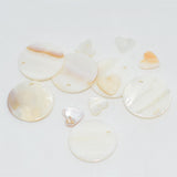 Maxbell 24 Pieces Natural Shell Charm Beads Jewelry Findings Accessories