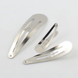 Maxbell 20pcs Sliver Metal Hairpins Hair Clips Snap Barrette Water Drop Design