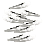 Maxbell 20pcs Sliver Metal Hairpins Hair Clips Snap Barrette Water Drop Design