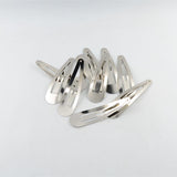 Maxbell 20pcs Sliver Metal Hairpins Hair Clips Snap Barrette Water Drop Design