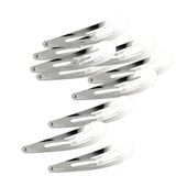 Maxbell 20pcs Sliver Metal Hairpins Hair Clips Snap Barrette Water Drop Design