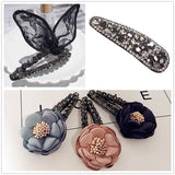 Maxbell 20pcs Sliver Metal Hairpins Hair Clips Snap Barrette Water Drop Design