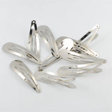 Maxbell 20pcs Sliver Metal Hairpins Hair Clips Snap Barrette Water Drop Design