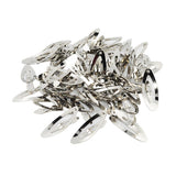 Maxbell 100pcs Rounded Snap Clip Oval Silver Metal Hair Bow Click Barrette DIY