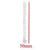 5 Piece 925 Sterling Silver Extender Chain for Jewelry Making Findings 5cm
