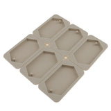 6-Cavity Silicone Aroma Dried Flower Wax Tablet Candle Mould DIY Wax Plaster Mold Polygon Shaped